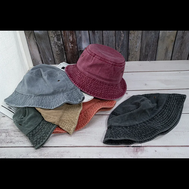New Unisex Bucket Hat Washed Denim Cap - Uniqwear