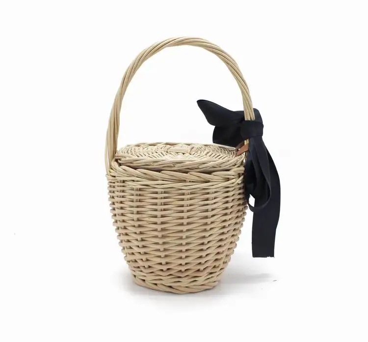 Hand Bag Tote Travel Clutch Bohemian Straw Women Basket - Uniqwear
