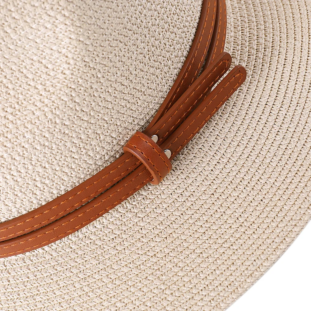 New Natural Panama Soft Shaped Straw Hat Women/Men - Uniqwear