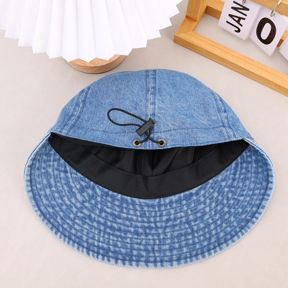 Spring Summer Sun Hats for Women Men Denim Bucket - Uniqwear