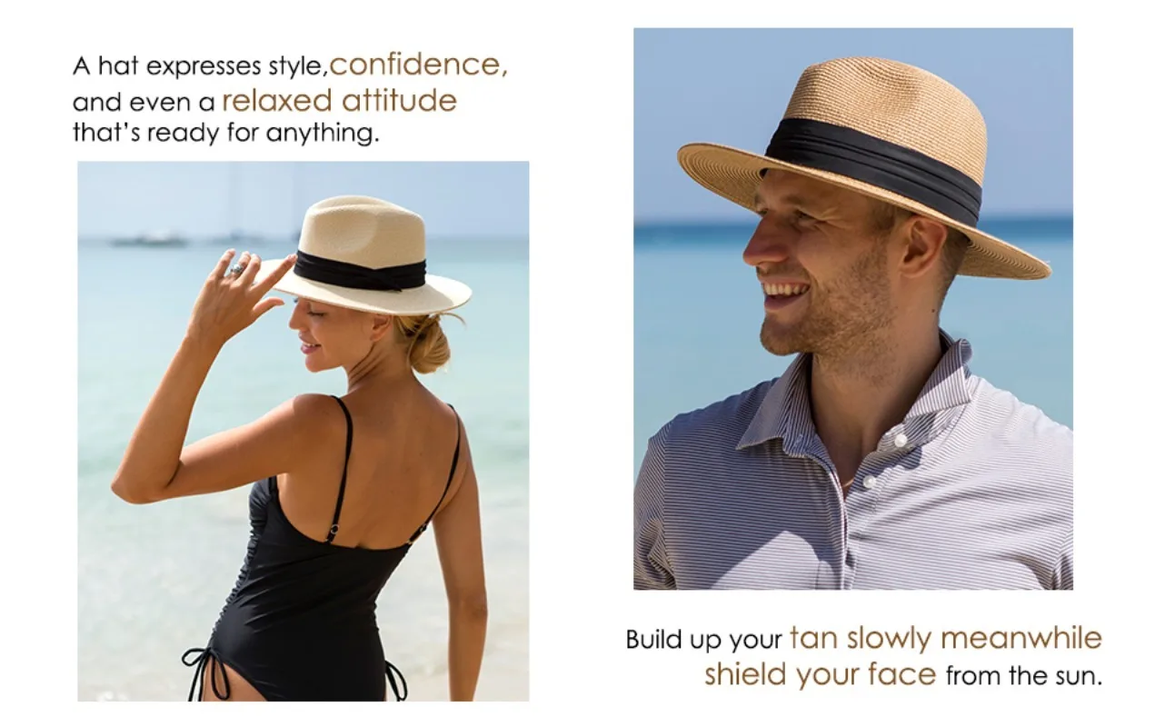 Summer Large Size Classic Sun Hats for Men Women - Uniqwear