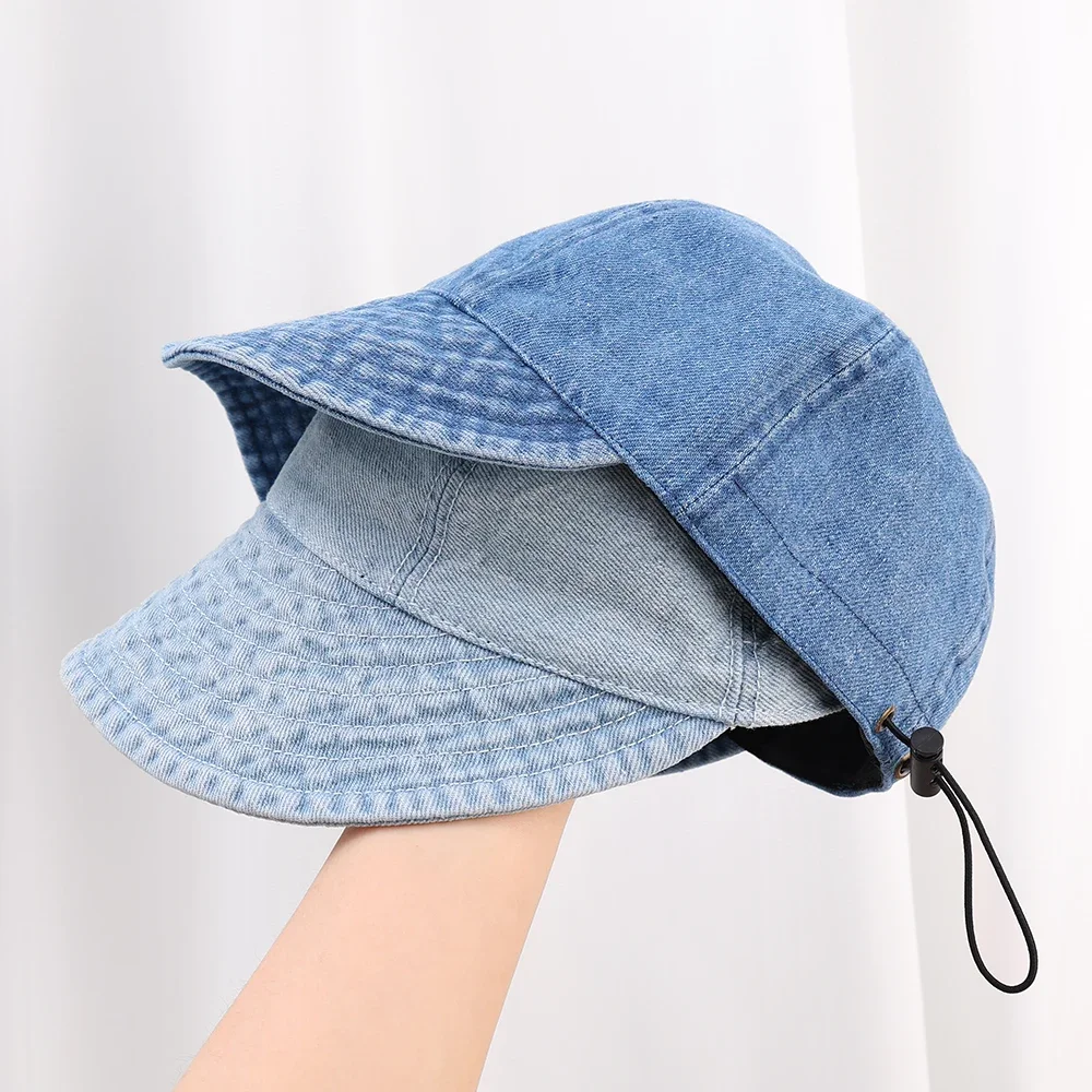 Spring Summer Sun Hats for Women Men Denim Bucket - Uniqwear