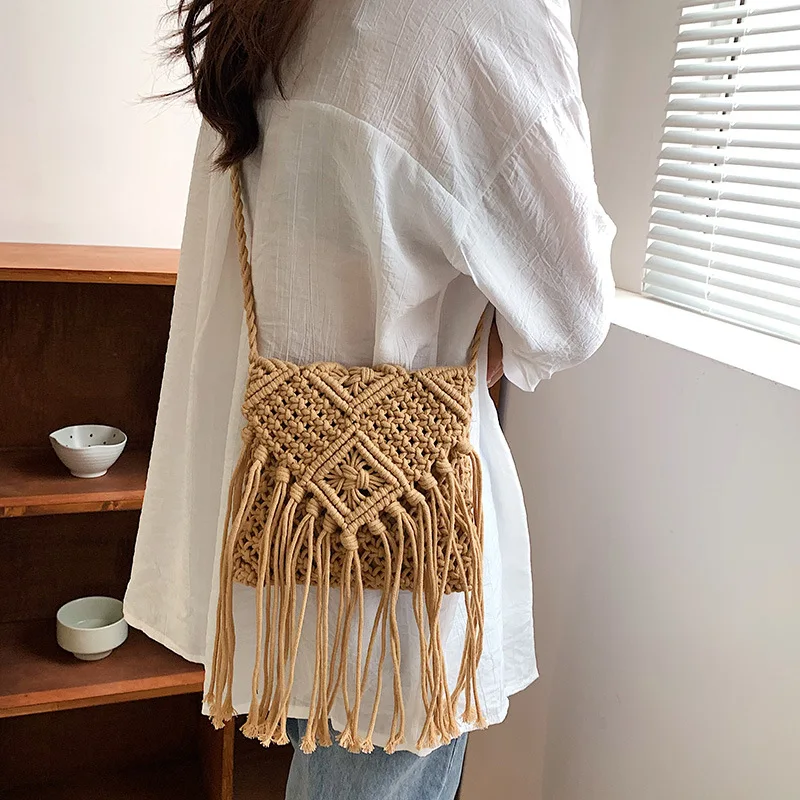 New Straw Bag Bohemian Tassel Beach Bag - Uniqwear