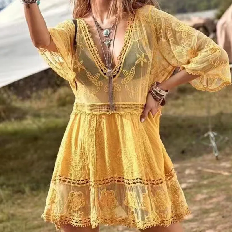 Bikini Cover Ups New Beach Dress - Uniqwear
