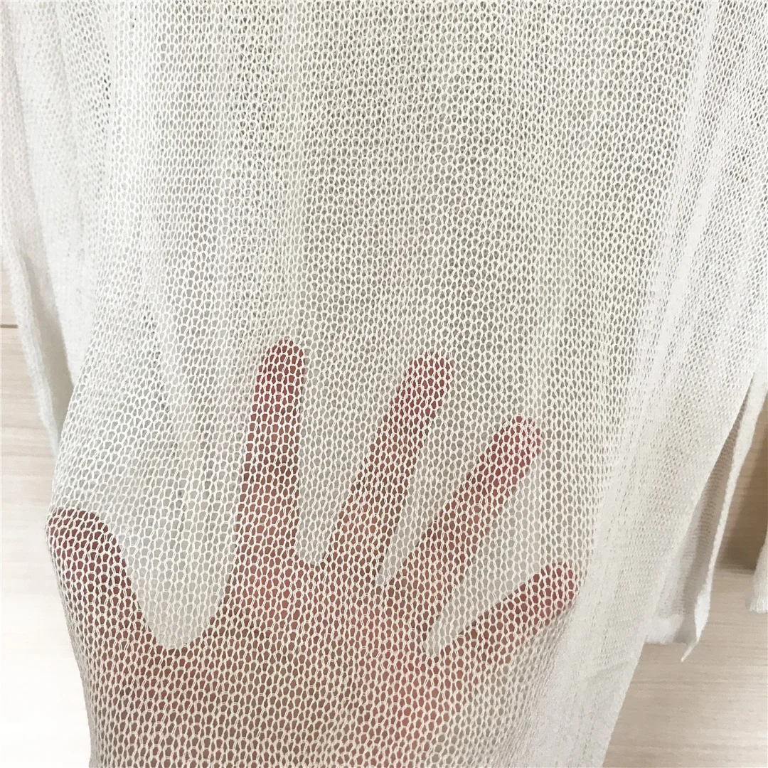 Sexy Long Sleeve See Through Top Mesh Beach Cover Up - Uniqwear