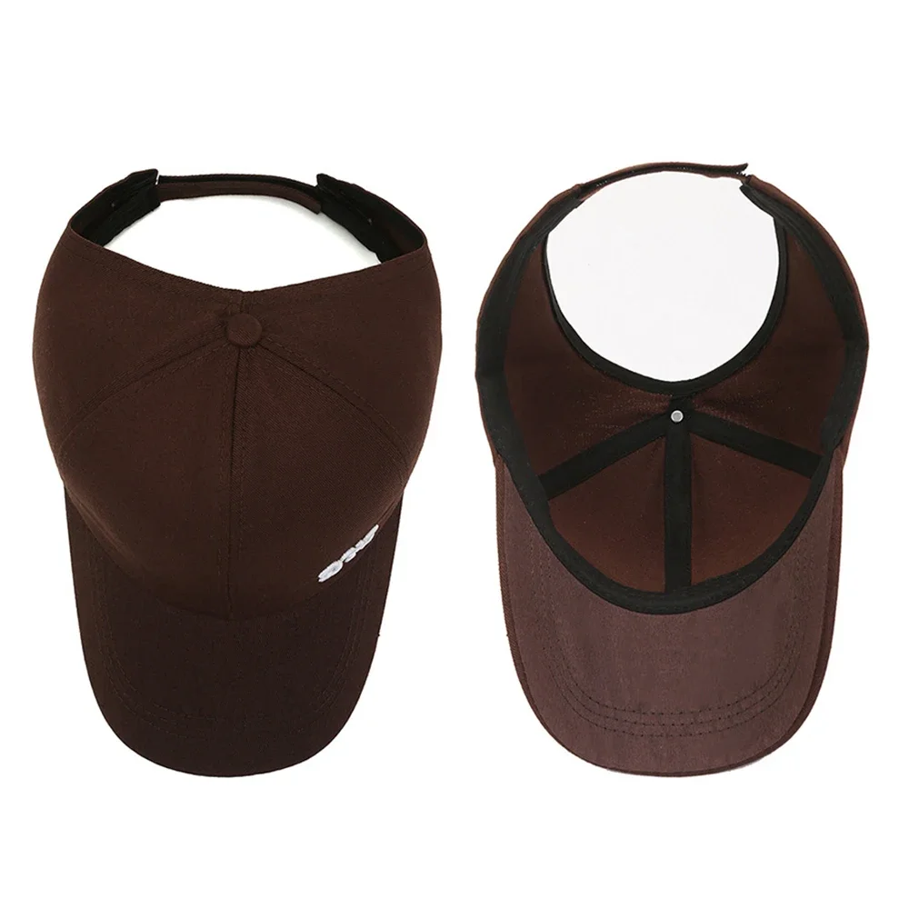 Summer Long Brim Sunhat Women Ponytail Caps Hat - Uniqwear