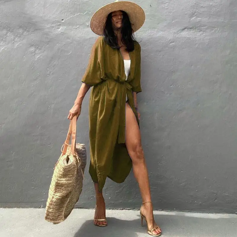 Women's Beach Cover Up Kimono - Uniqwear