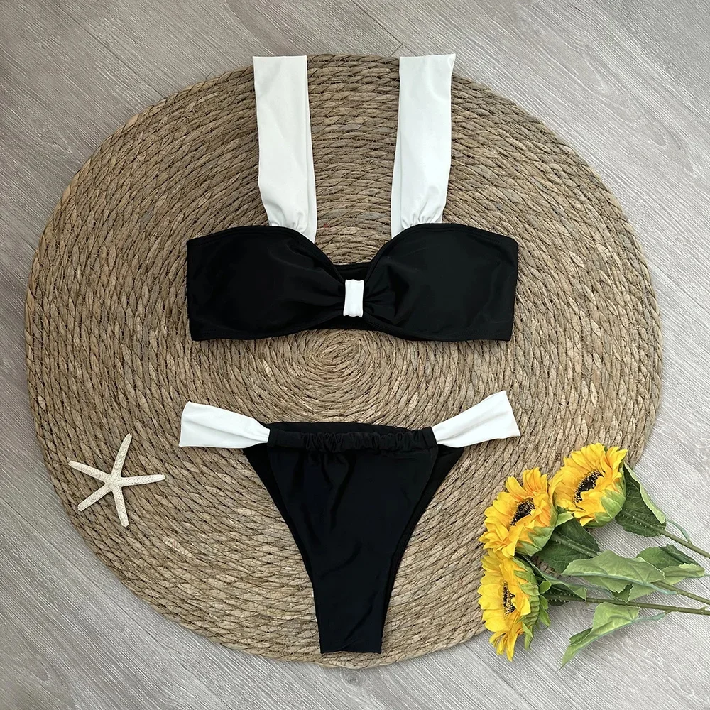 Solid Thong Brazilian Bikinis Swimwear Women - Uniqwear
