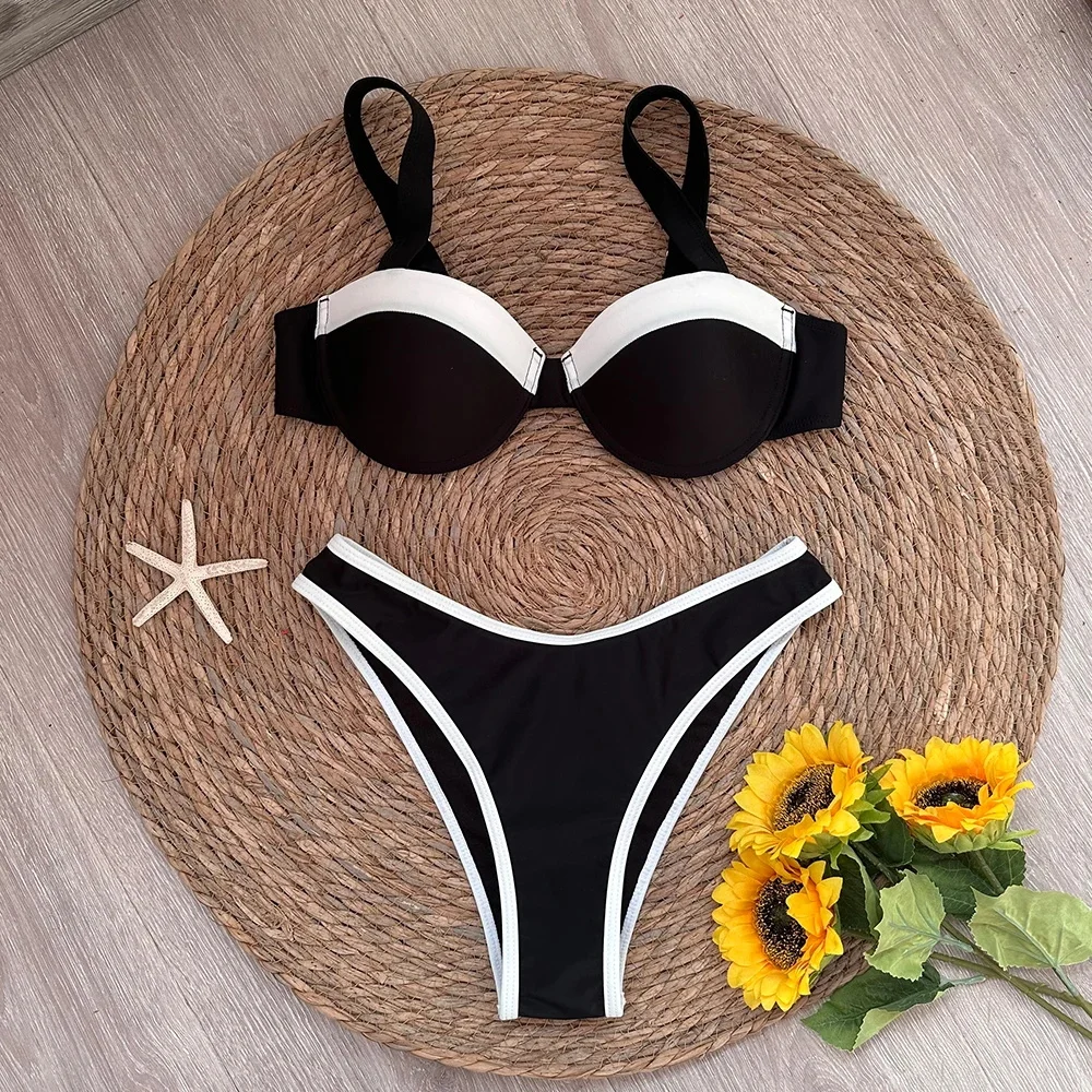 Solid Thong Brazilian Bikinis Swimwear Women - Uniqwear