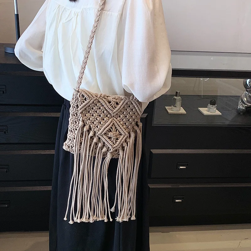 New Straw Bag Bohemian Tassel Beach Bag - Uniqwear