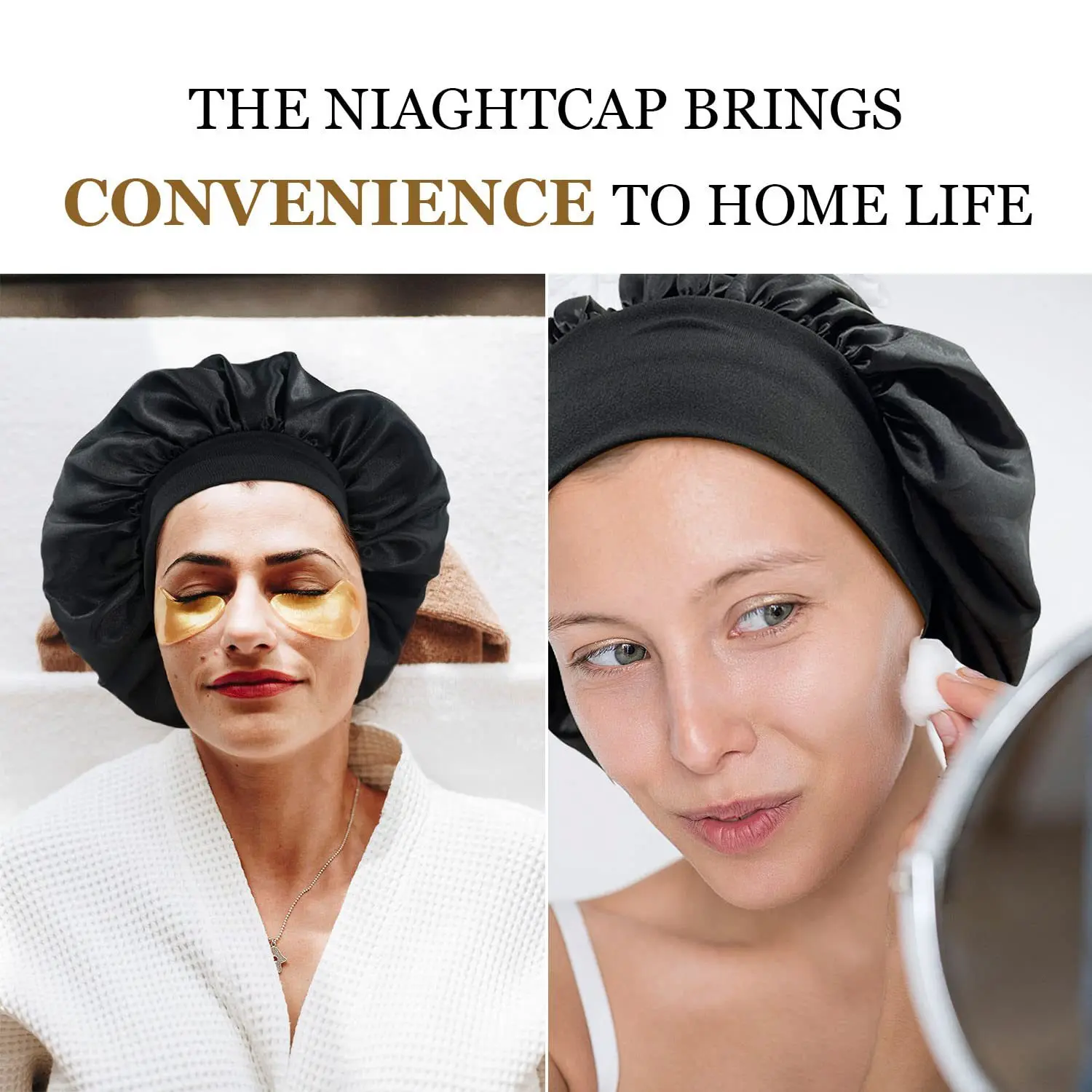 Women Satin Bonnet Hair Bonnet for Sleeping Hair Care - Uniqwear