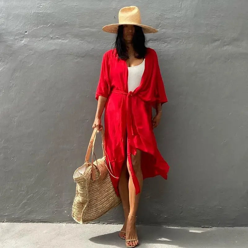 Women's Beach Cover Up Kimono - Uniqwear