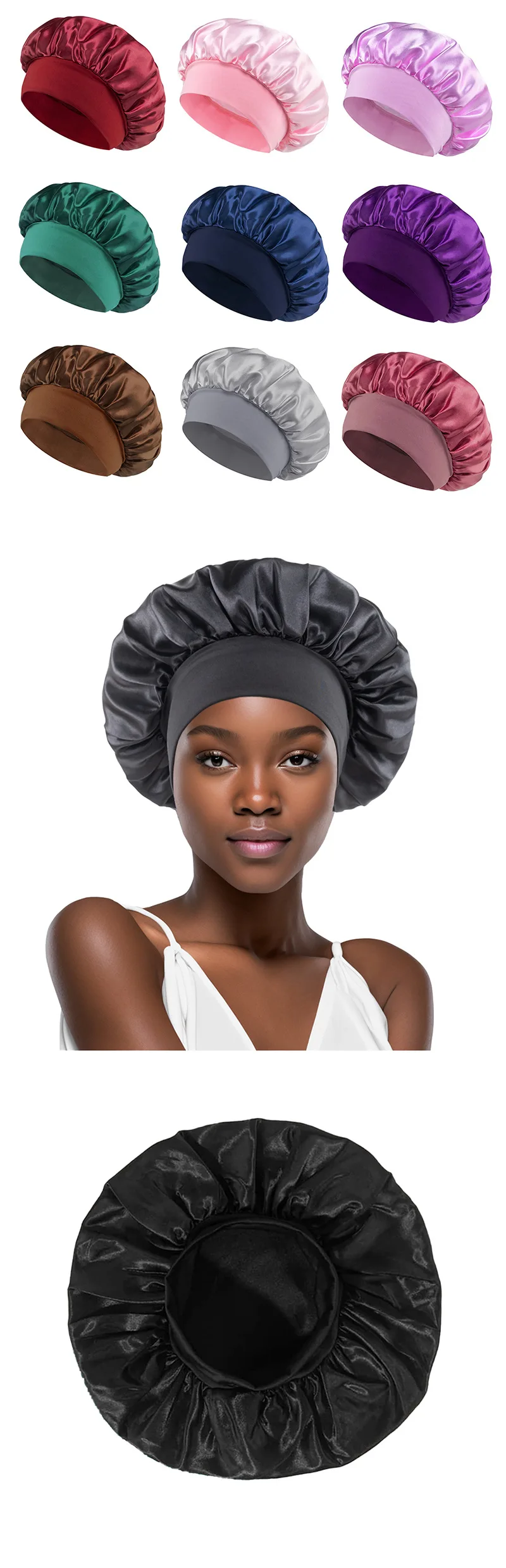 Women Satin Bonnet Hair Bonnet for Sleeping Hair Care - Uniqwear