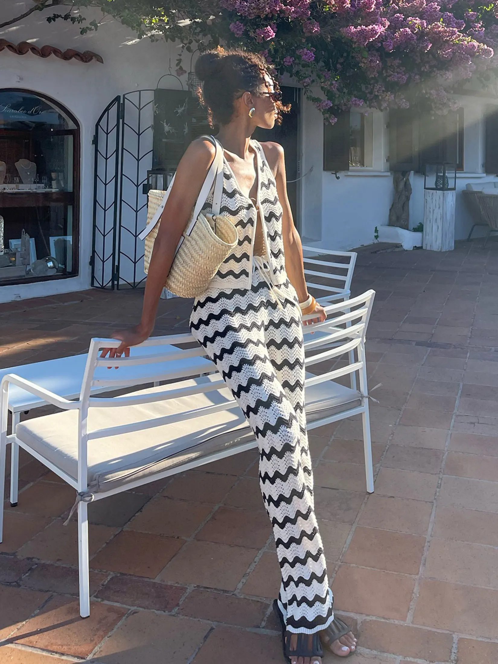 Wave Striped Knit 2 Piece-Set Women - Uniqwear