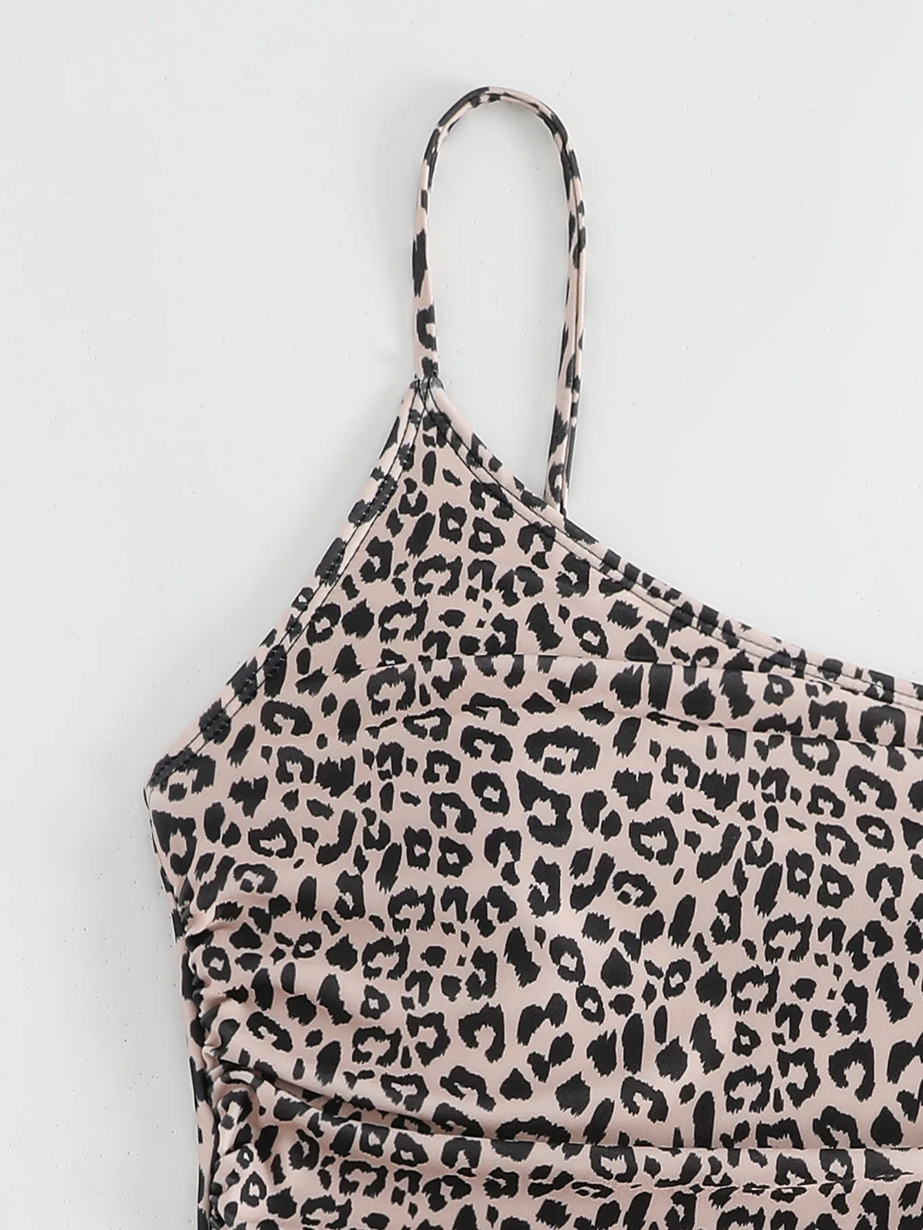 Sexy One Shoulder Swimsuit Leopard Print - Uniqwear